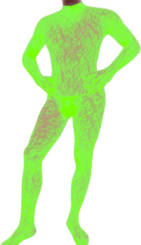 Rave Outfits For Men, Festival Party Clubwear, Leopard One Piece Full Lace Jumpsuit, Sexy Lingerie Costume Bodysuit