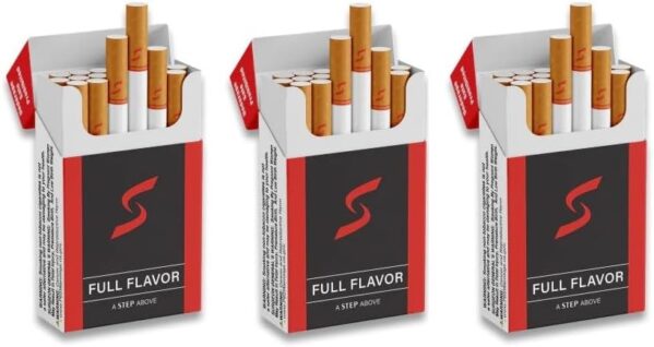 STEP Full Flavor Red Herbal Cigarettes – Tobacco & Nicotine Free – Tastes Like a Real Cigarette (3 Boxes = 60ct)