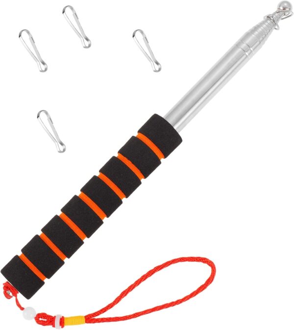 8.1ft Telescopic Handheld Flagpoles Portable Telescopic Banner Flag Pole Telescopic Teacher Pointer Tour Guide Flag Pole for Festival Tour Guides Teachers