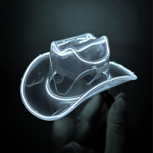 Neon Cowboys® Mini Cowgirl Hat, Light Up Cowboy Hat Gifts for Birthdays, Pets, Raves, Parties and Festivals