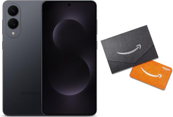 SAMSUNG Galaxy S25 Edge Phone + Gift Card + Large Storage Upgrade, 512 GB AI Smartphone, Unlocked Android, Night Video, Fast Processor, 2025, US 1 Yr Manufacturer Warranty, Titanium JetBlack