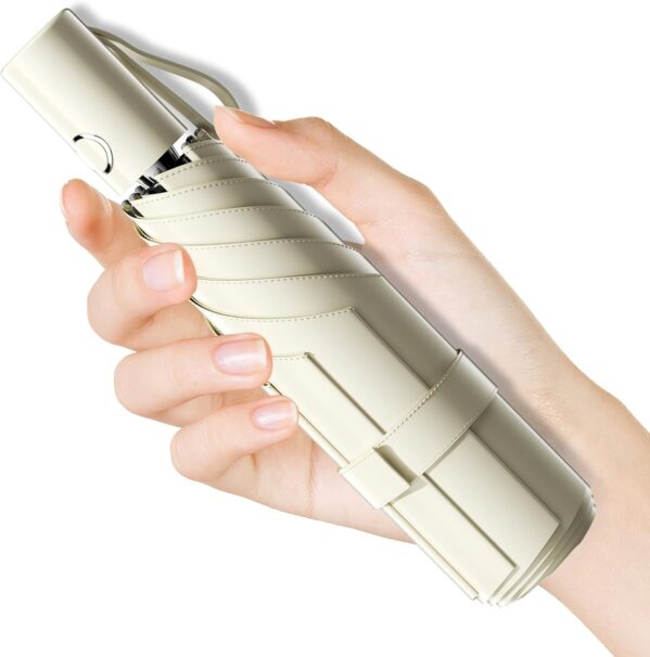 Automatic Mini Travel Windproof Folding Umbrella – UV Protection, Instant Open/Close for Rain/Sun, Small Compact Lightweight Design Fits in Tote Bag/Travel Case/Backpack for Commute,Women&Men