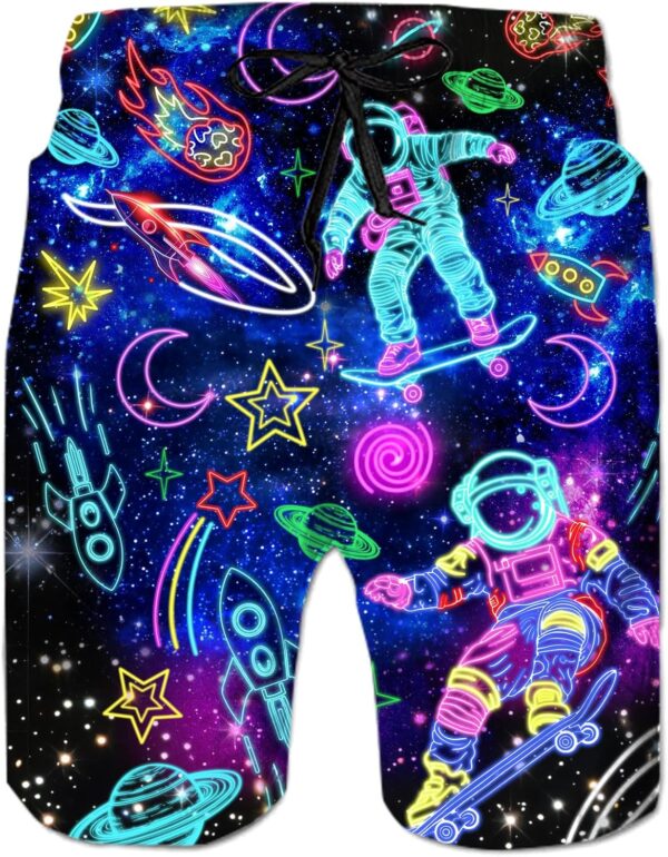 uideazone Men Swim Trunks Drawstring Elastic Waist Quick Dry Beach Shorts with Mesh Lining Swimwear Bathing Suits