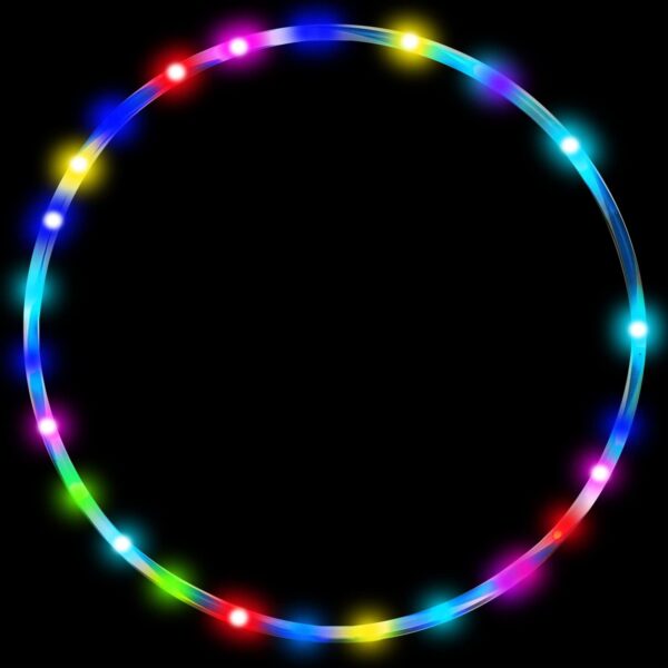 LED Hoop Dance Exercise Light Up Hoop for Adults Kids Children, Auto Color Changing Fitness Equipment,