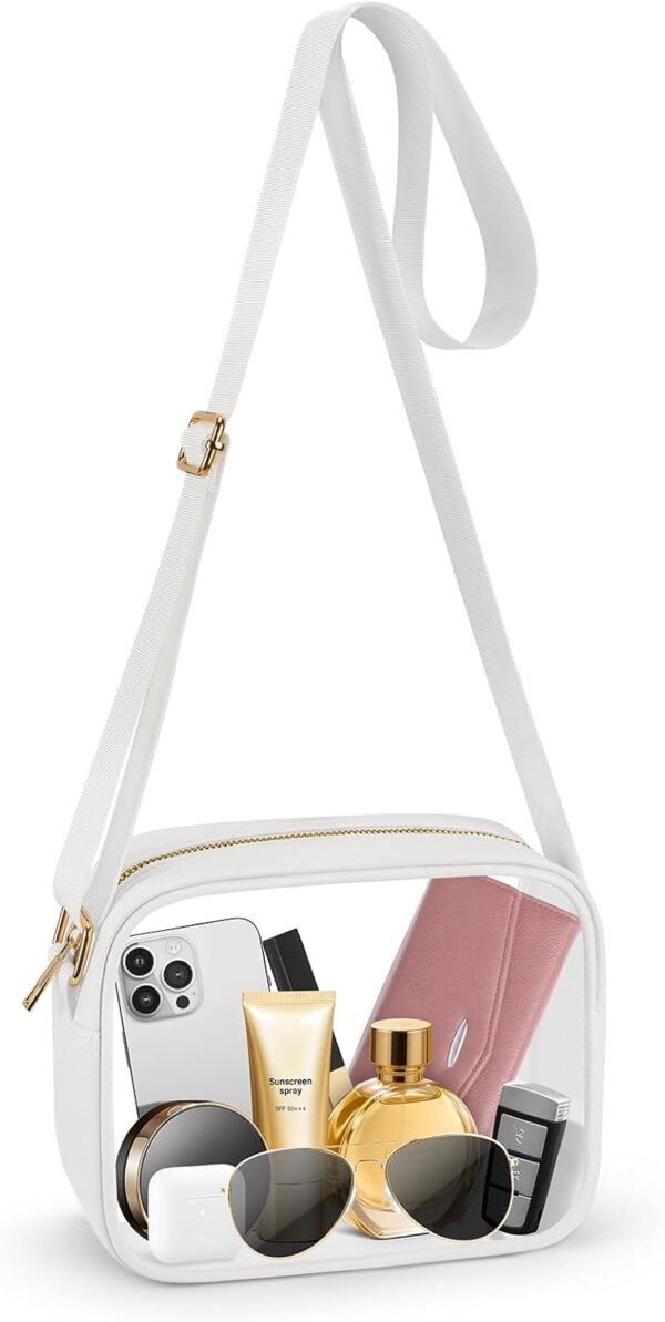 MOMSIV Clear Bag, Stadium Approved Clear Bags with Adjustable Strap Clear Stadium Bag for Women Men Concerts Sports