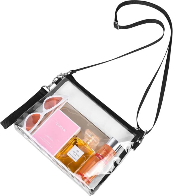 Bagenius Clear Purse Stadium Approved Clear Bag with Removable Straps for Work Sporting Events and Concert