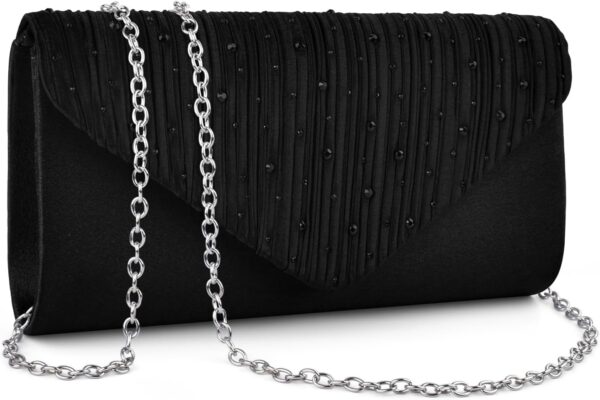 TINDTOP Evening Clutch Purses for Women Handbags for Formal Wedding Party Cocktail Prom Crossbody Shoulder Envelope Bag