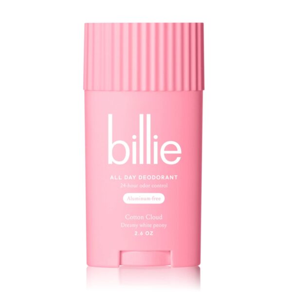 Billie All Day Deodorant, 24-hour Odor Protection, Aluminum-Free, Cotton Cloud, 2.6oz