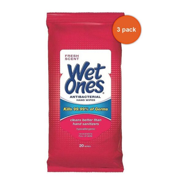 20CT Wet Ones Wipes – Pack of 3