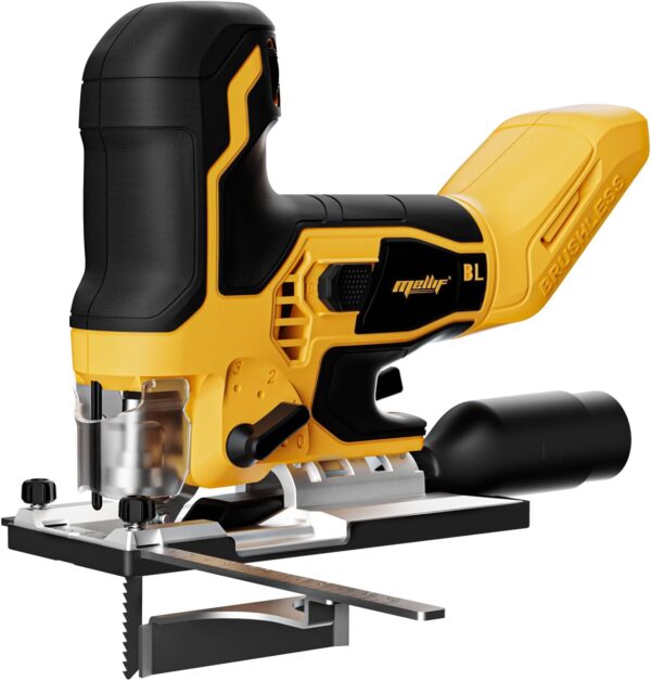 Cordless Jig Saw Compatible with Dewalt 20V MAX Battery (Tool Only), Brushless Orbital Tool w/ 3800 Blade Speed, 6 Variable Speed, Bevel Angle (0°-45°), 4 Orbital Settings, LED Light