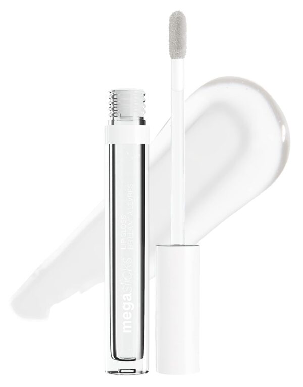 wet n wild MegaSlicks Lip Gloss, Ultra-Glossy, Vitamin-E Enriched, Ultra-Gloss High Shine Moisturizing, Cruelty-Free & Vegan – Crystal Clear