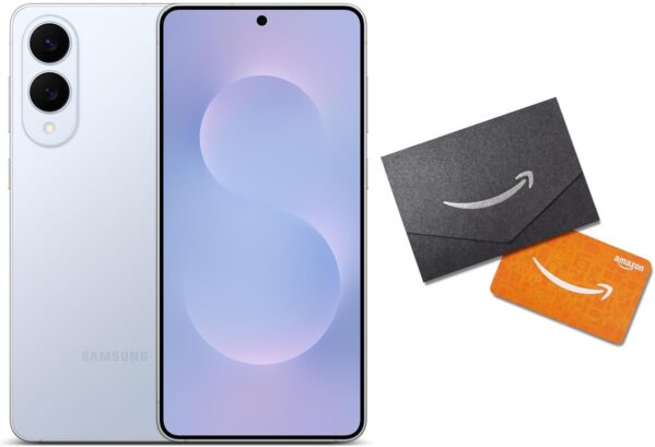 Samsung Galaxy S25 Edge Phone + Gift Card, 512 GB AI Smartphone, Unlocked Android, Night Video, Fast Processor, ProScaler Display,Long Battery Life,2025,US 1 Yr Manufacturer Warranty, Titanium Icyblue