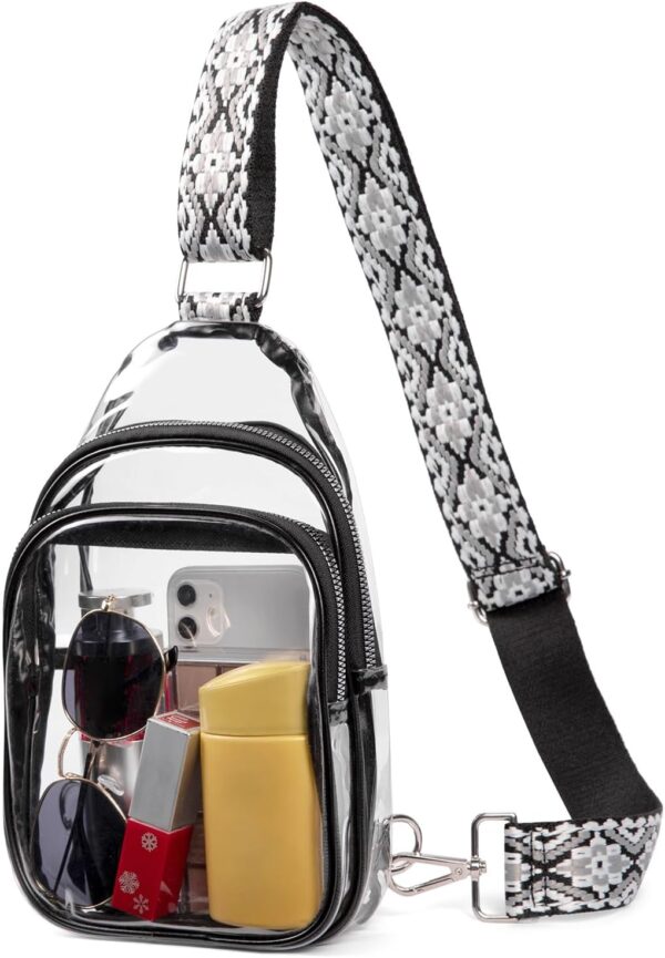 CLUCI Clear Bag for Stadium Events, Clear Crossbody Bag Purses for women stadium Transparent, Concerts Sports