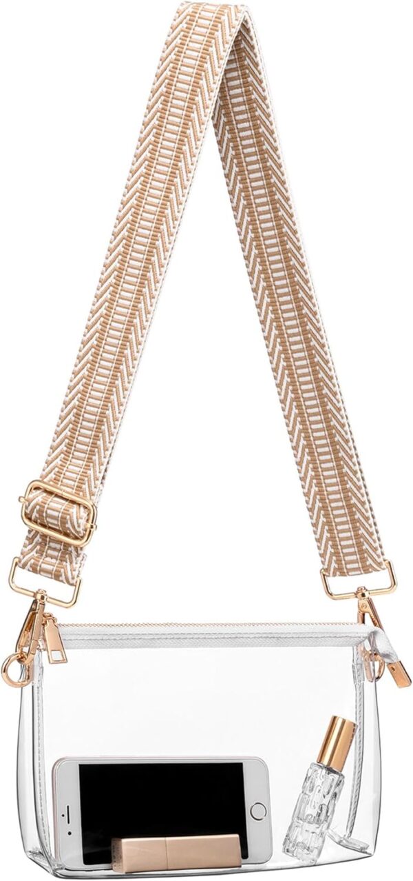 Clear Purse for Women – Stadium Approved Crossbody Bag, Small Stadium Bag for Concerts & Sports Events