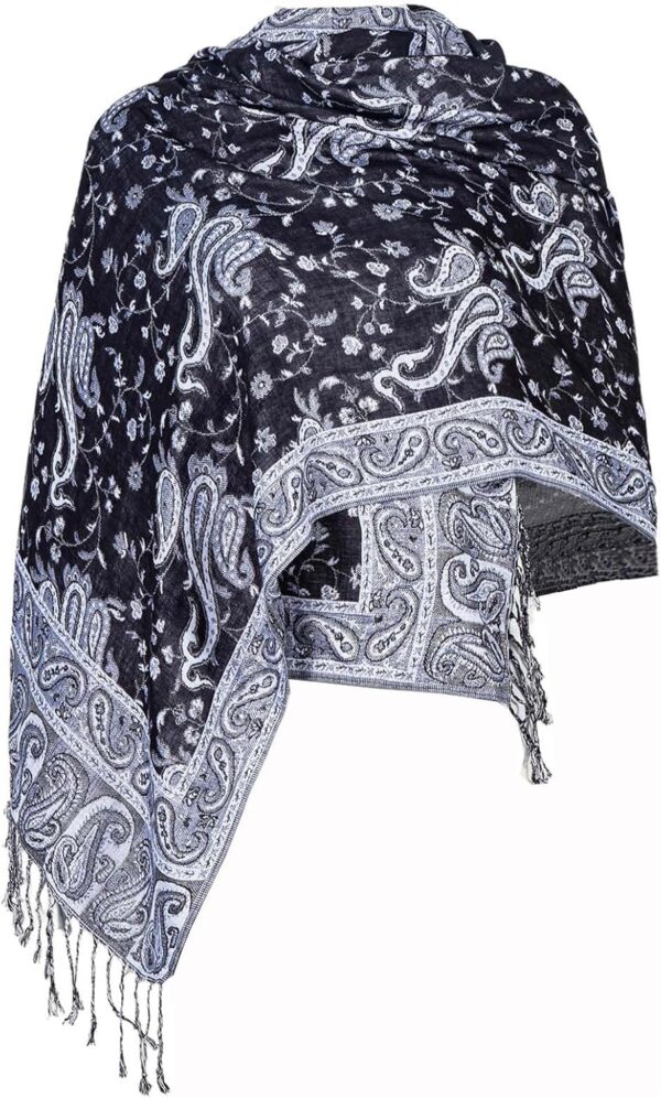 Pashmina Feel Shawls Wraps Rave Scarf for Women Soft Silky Reversible Men Scarves Hijab