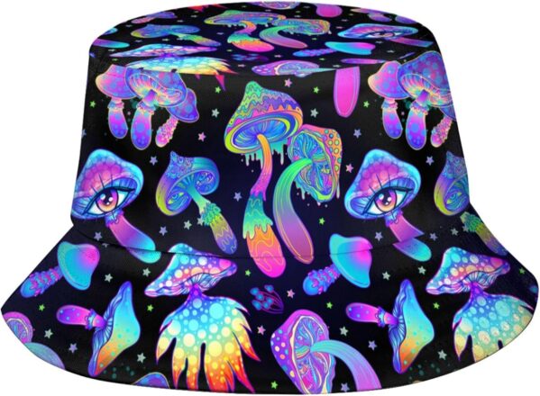 Fashion Retro 80s 90s Bucket Hat for Men Women Packable Sun Cap Rave Party Outfit Accessories Fisherman Hat